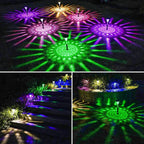 2-piece set solar garden lights – LED pathway lights with sun pattern projection!