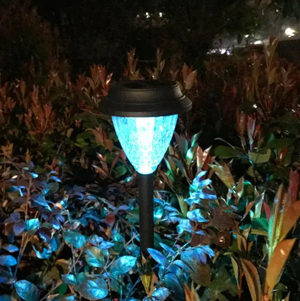 2-piece set solar garden lights – LED pathway lights with sun pattern projection!