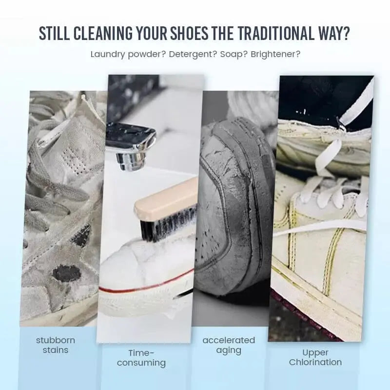 2-piece set white shoe cleaning cream – gentle stain remover for brilliantly clean shoes!