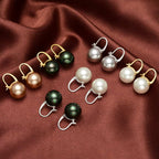 Black Pearl Earrings Available in White Champagne Grey Gold and Black Pearl Dangle Earrings