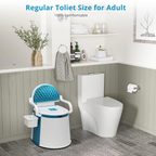 Portable Comfort Commode with 5-Gallon Capacity and Sturdy Handrails