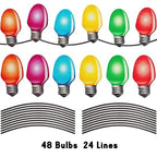 Christmas Magnet Decor | Reflective Light Bulb Magnets | For Car, Refrigerator & Metal Surfaces