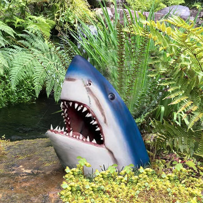 Weather-Resistant Shark Statue for Garden, Patio or Living Room Decor