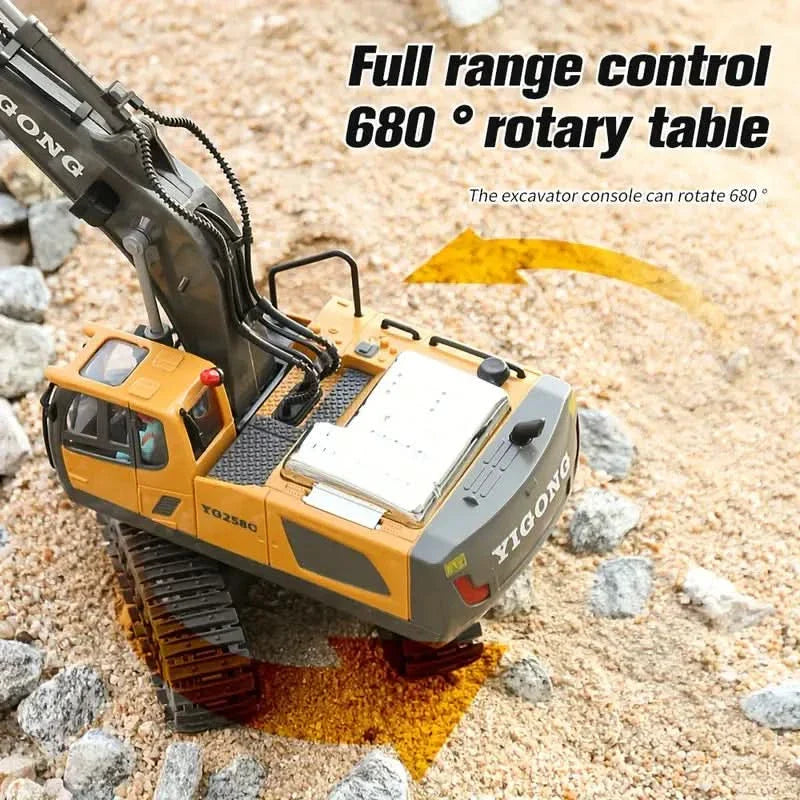Remote-Controlled Excavator with 11 Functions for Realistic Construction Site Feel