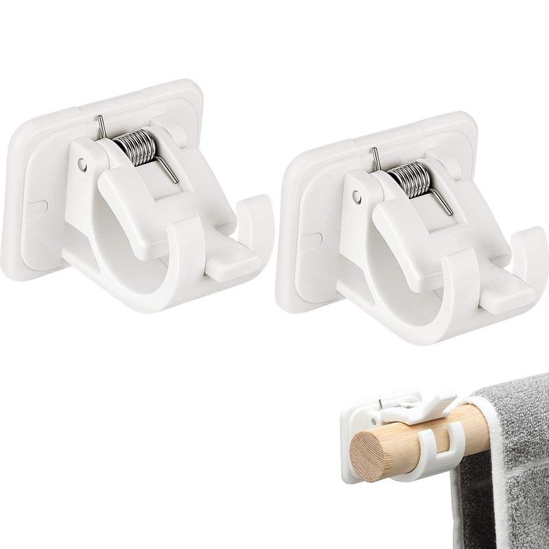 Nail-free Adjustable Rod Bracket Holders (2pcs)