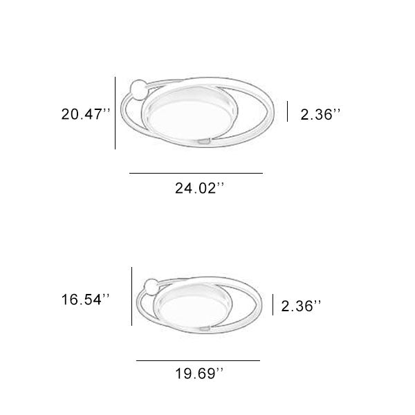 Nordic Round Circle LED Ceiling Light flush mounted