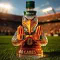 Miami Hurricanes Go Canes Go Whiskey Bottle