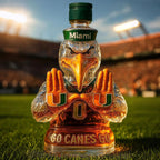 Miami Hurricanes Go Canes Go Whiskey Bottle
