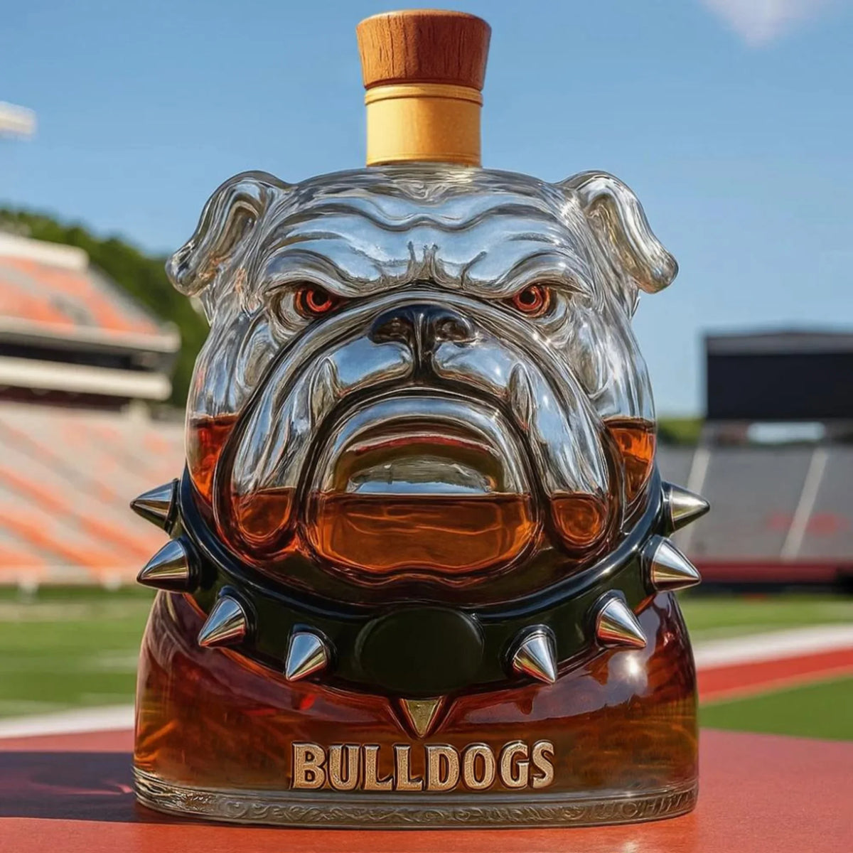 University Of Georgia Bulldogs Whiskey Bottle