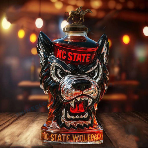 NC State Wolfpack Custom Whiskey Bottle