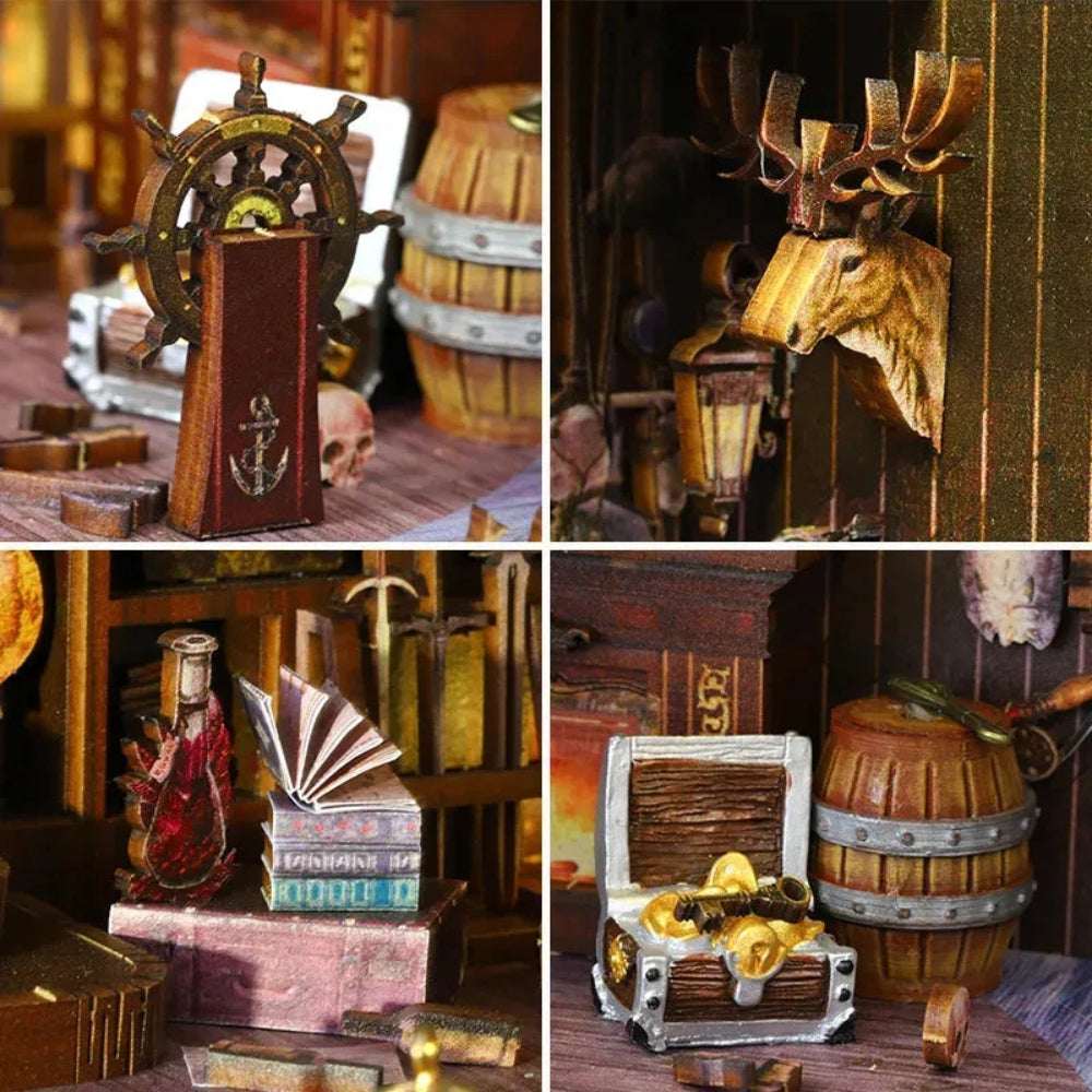 Aden Pirate Ship DIY Book Nook Kit