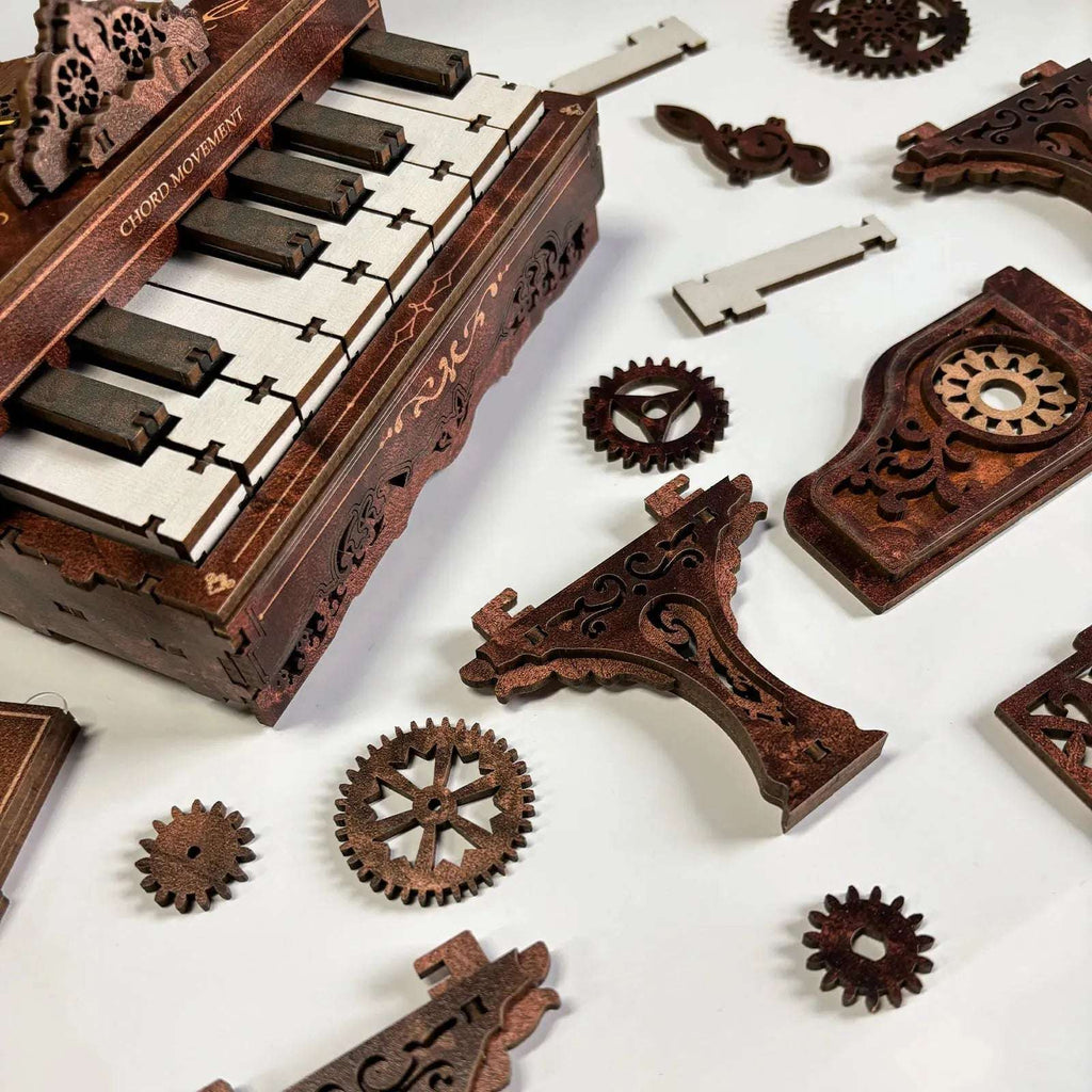 3D Piano DIY Wooden Mechanical Puzzles
