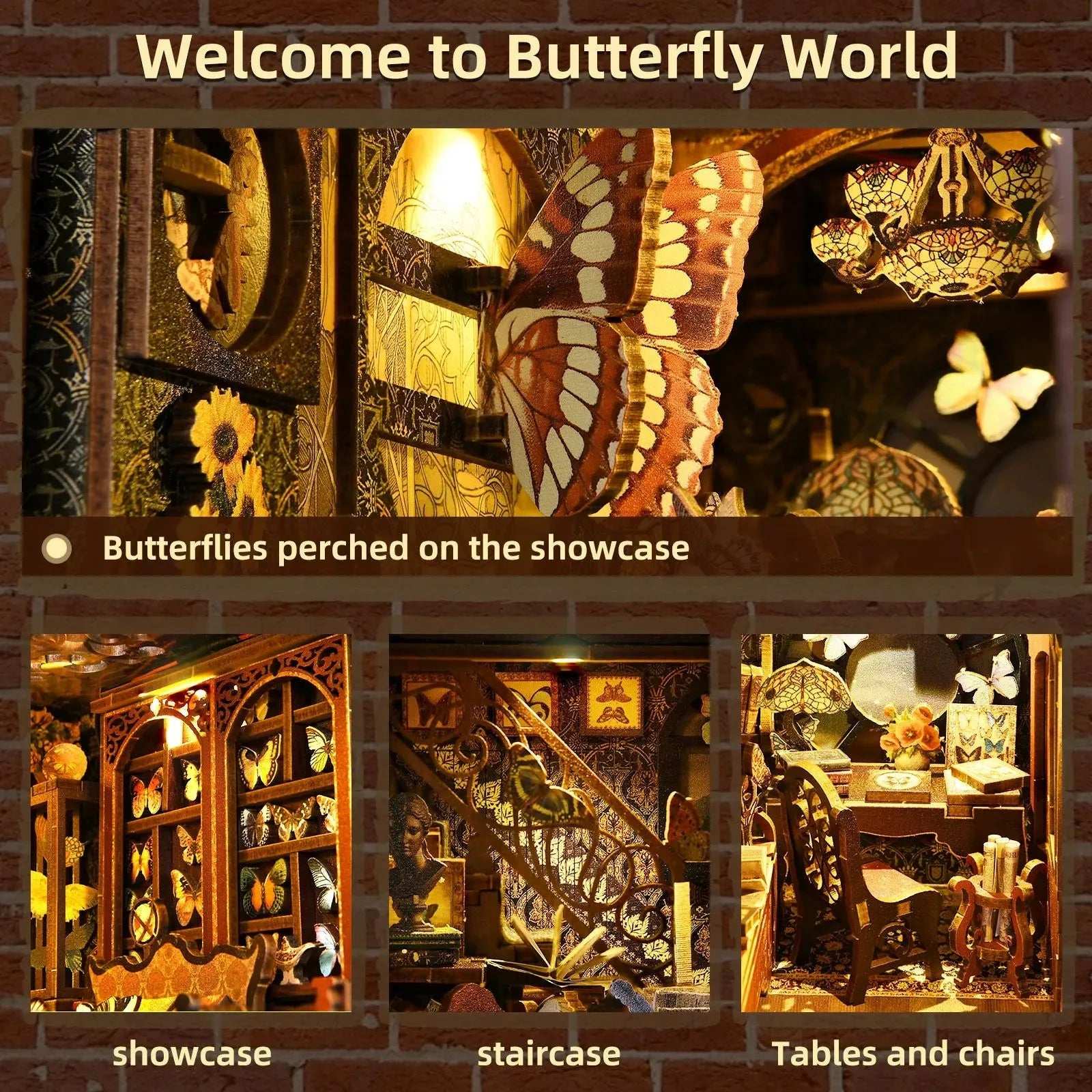 Butterfly Collection Room DIY Book Nook Kit