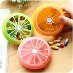 Plastic Pill Storage Organizer - Pills Round Case Box For Traveling