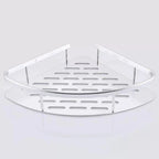 2 Layer Aluminum Steel Corner Bathroom Shelf