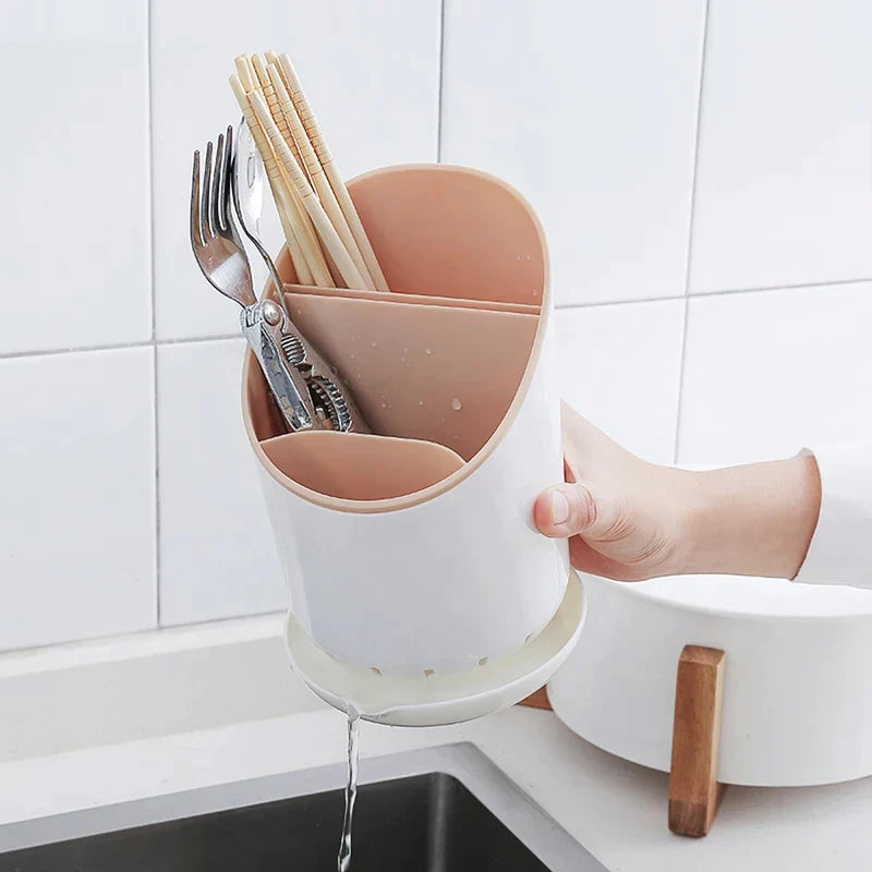 Cutlery Holder With Drainer