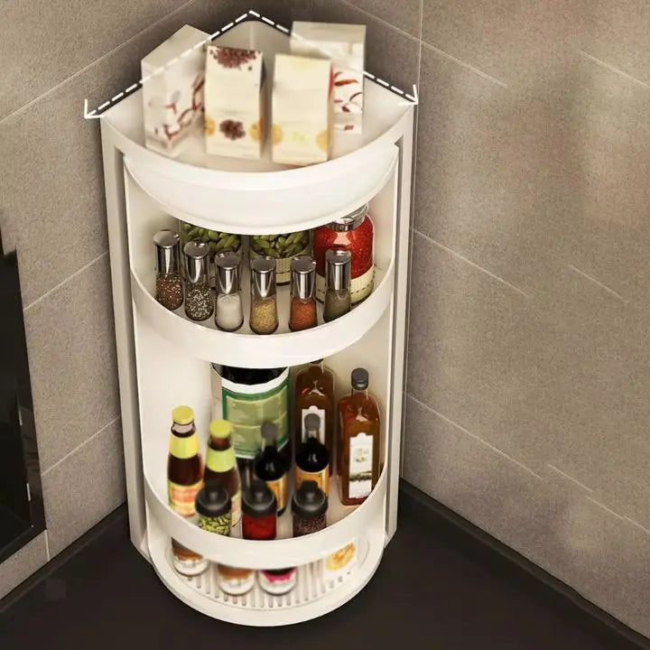 3 layers - Multifunctional 360° corner shelf organizer