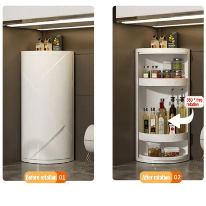 3 layers - Multifunctional 360° corner shelf organizer