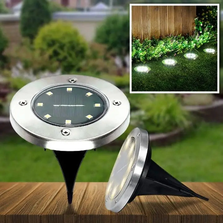 3 Piece Solar Ground Lights – Elegant Outdoor Lighting without Cables
