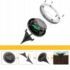 3 Piece Solar Ground Lights – Elegant Outdoor Lighting without Cables