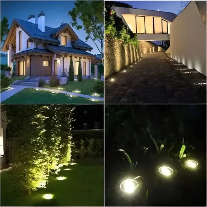 3 Piece Solar Ground Lights – Elegant Outdoor Lighting without Cables