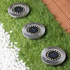 3 Piece Solar Ground Lights – Elegant Outdoor Lighting without Cables