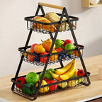 3-Tier Fruit Basket Stand – Space-Saving Kitchen Storage