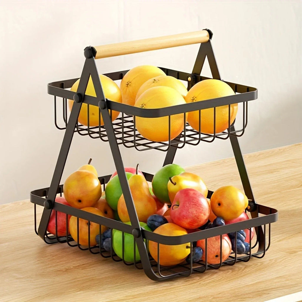 Kitchen Storage Metal Fruit Basket Stand