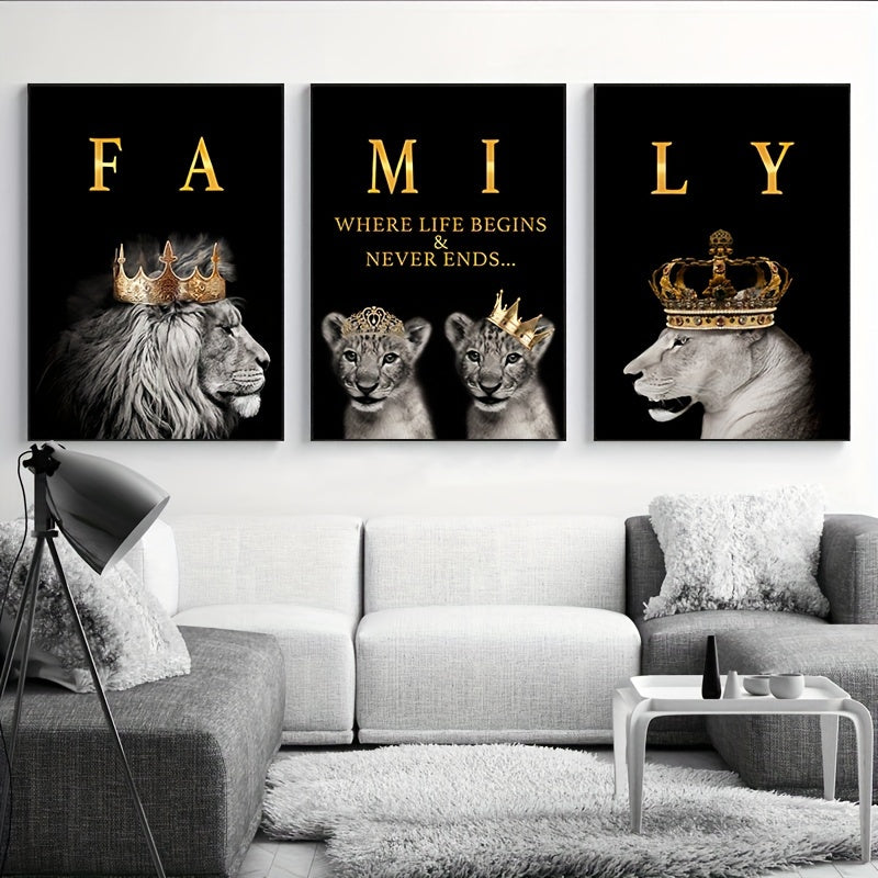 SavannaMajesty - Lion Family Artwork Set