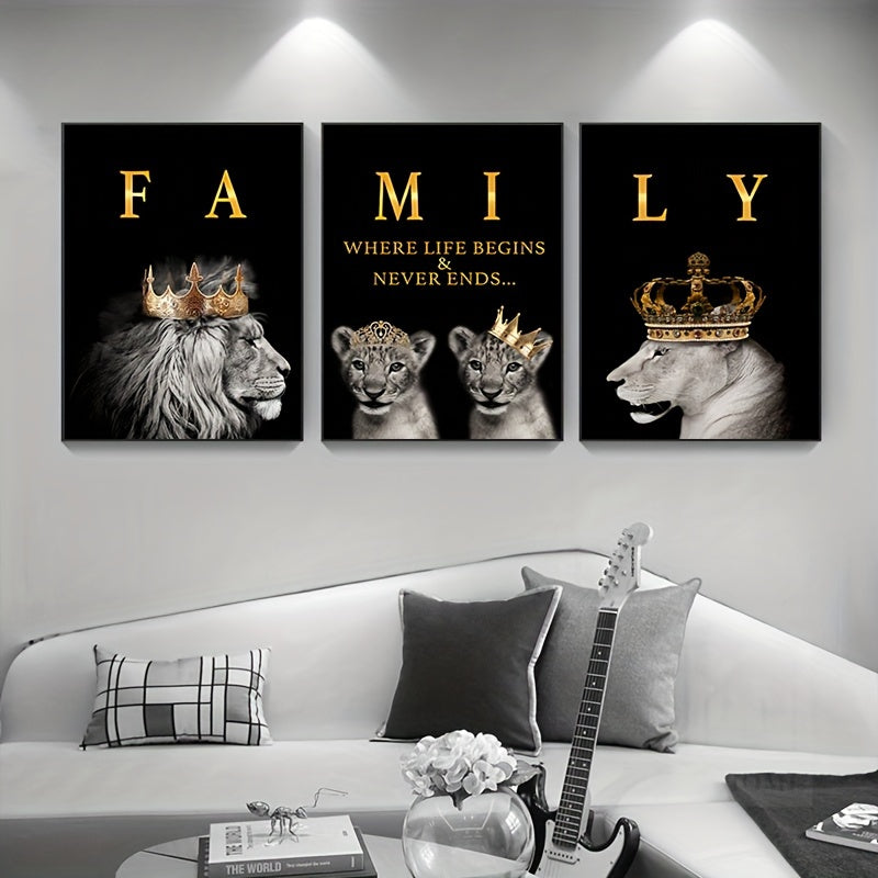 SavannaMajesty - Lion Family Artwork Set