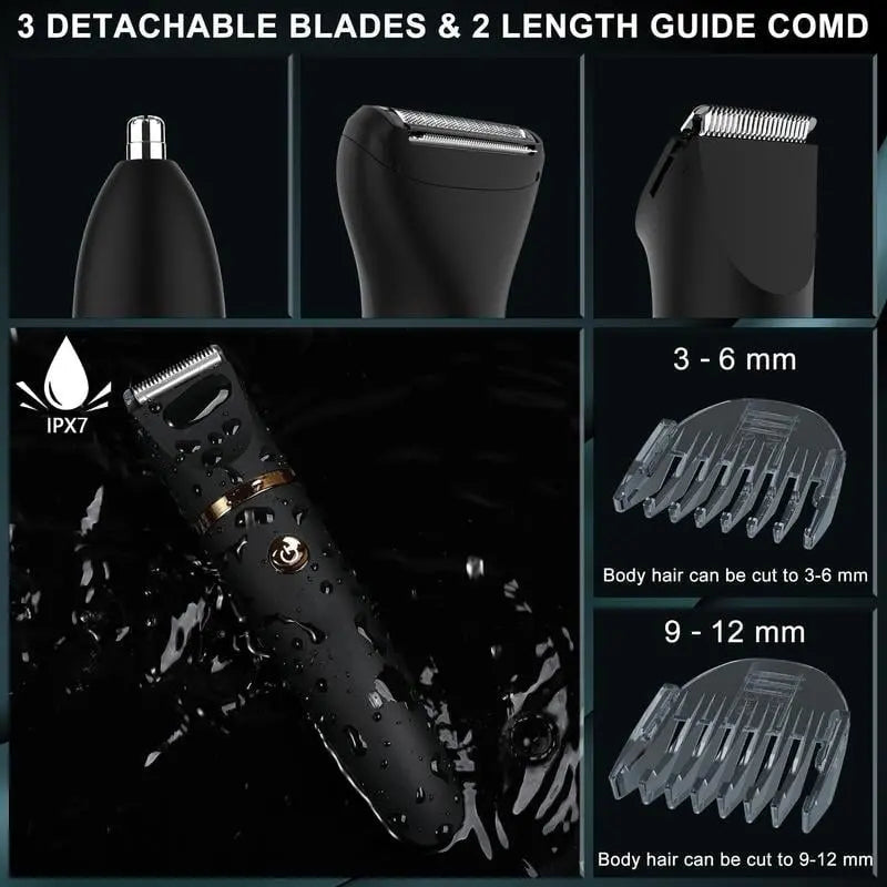 3-in-1 Electric Razor for Men – Precise Grooming in the Intimate & Body Area