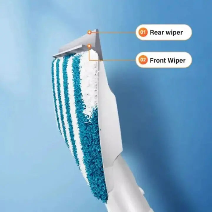 3-in-1 Window Cleaner with Extension & Spray Function + 3 Cloths