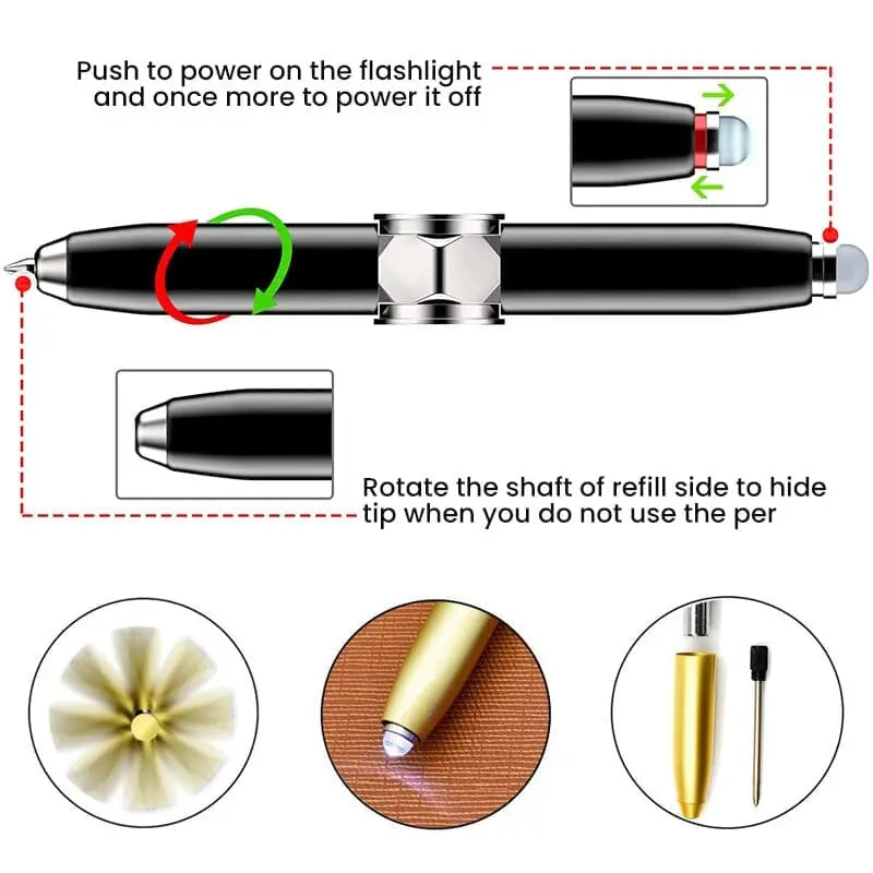3-in-1 Fidget Pen for Stress Reduction