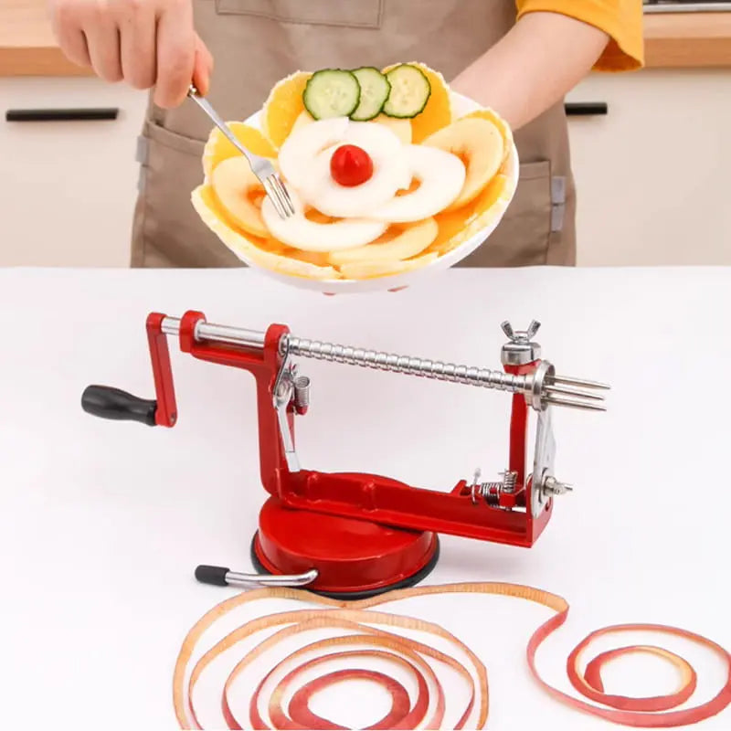 3-in-1 Hand Crank Peeler for Peeling, Coring and Slicing