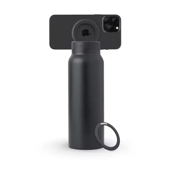 3-in-1 insulated cup with magnetic bottom and phone holder