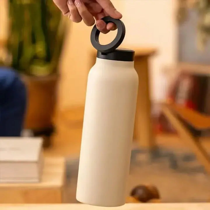 3-in-1 insulated cup with magnetic bottom and phone holder