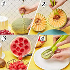 3-in-1 Fruit Cutter for Portioning & Decorating