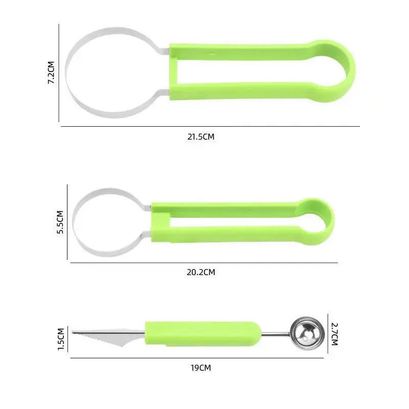3-in-1 Fruit Cutter for Portioning & Decorating