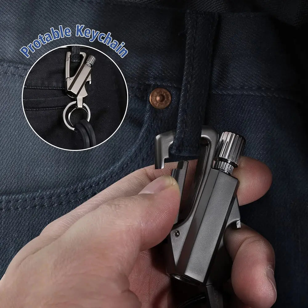 3-in-1 Outdoor windproof lighter with bottle opener for camping