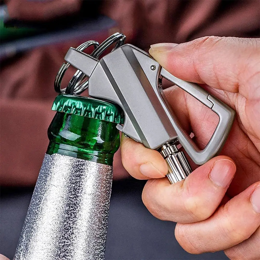 3-in-1 Outdoor windproof lighter with bottle opener for camping