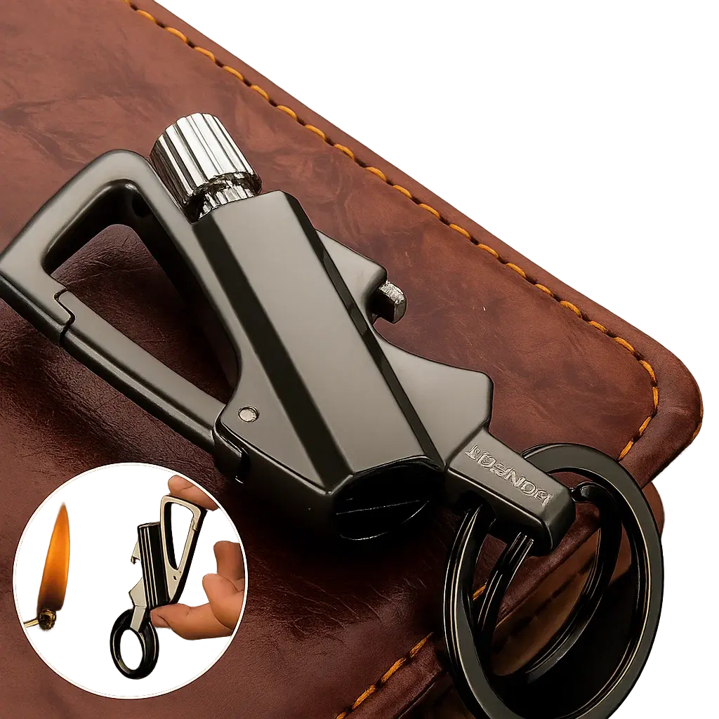 3-in-1 Outdoor windproof lighter with bottle opener for camping