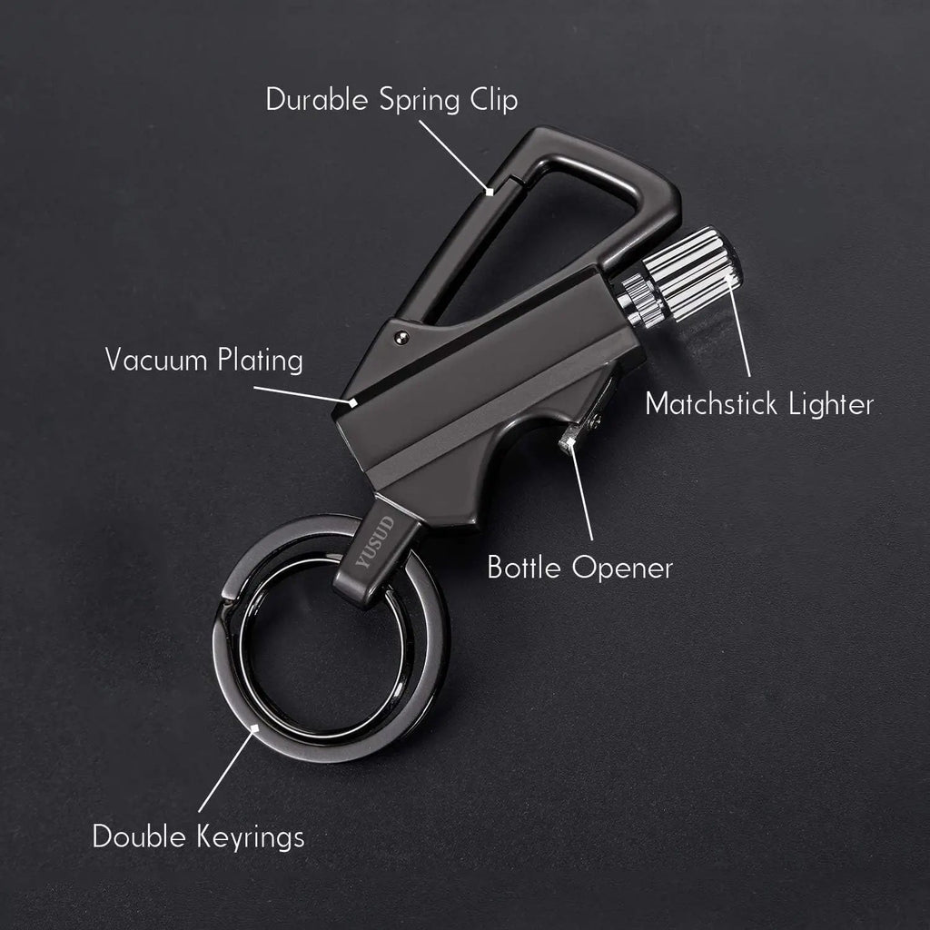 3-in-1 Outdoor windproof lighter with bottle opener for camping