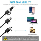 3-in-1 USB Endoscope Camera – Waterproof, Flexible with 6 LED Lights