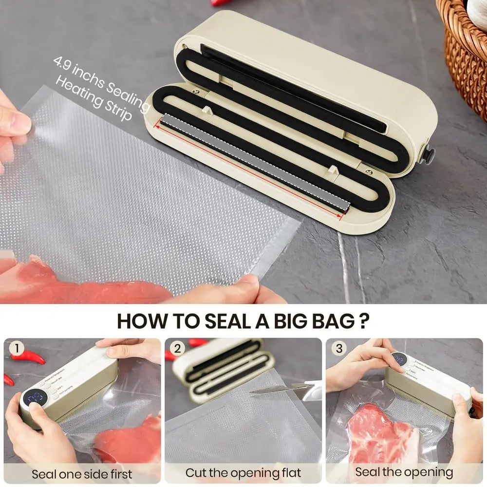 3-in-1 cordless mini vacuum sealer – keep food fresh & more