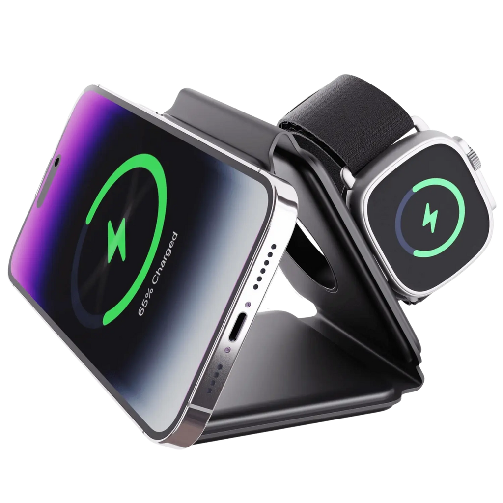 TriCharge Fold – 3-in-1 Foldable Wireless Charging Station