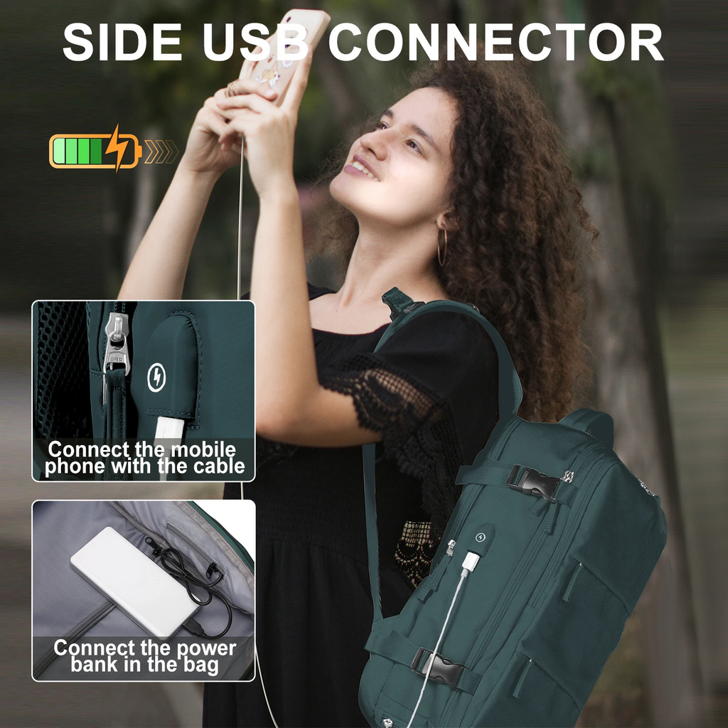Durable Backpack for Trips with USB Charging Port