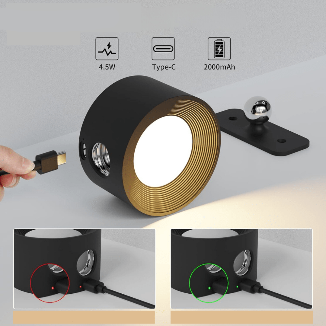 FlexiLamp – Cordless rechargeable 360° wall lamp