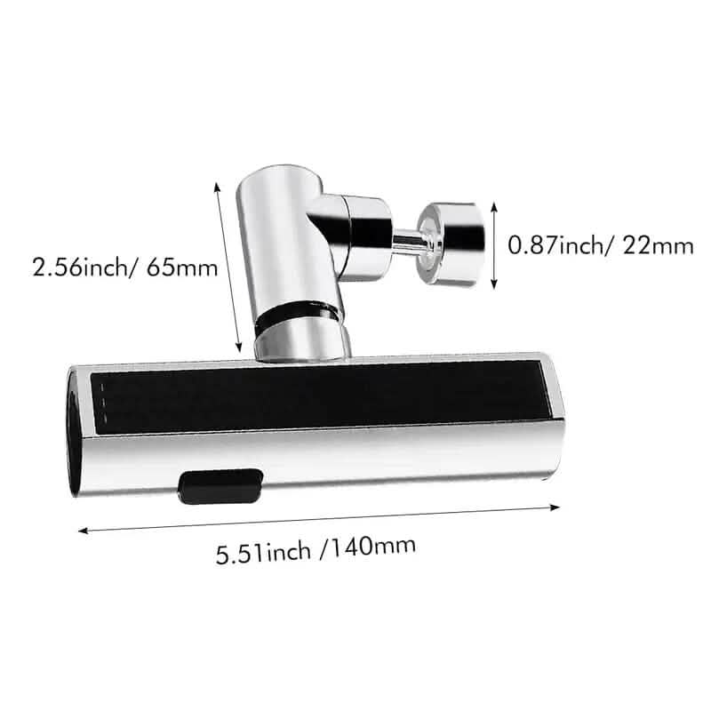 3-Mode Leak-Proof Sink Faucet Adapter - Durable Copper Construction for Kitchen and Bathroom