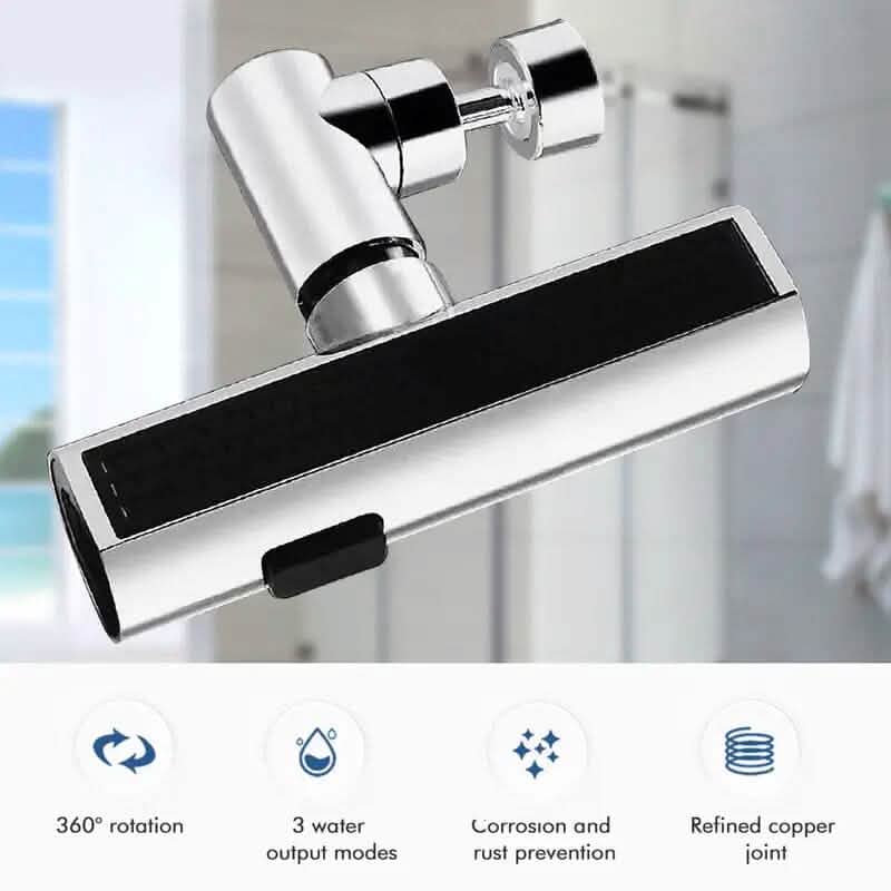 3-Mode Leak-Proof Sink Faucet Adapter - Durable Copper Construction for Kitchen and Bathroom