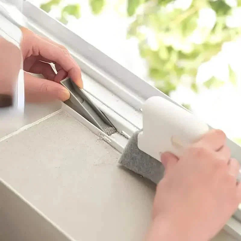 3-Pack: Universal Window and Door Rail Cleaning Brush